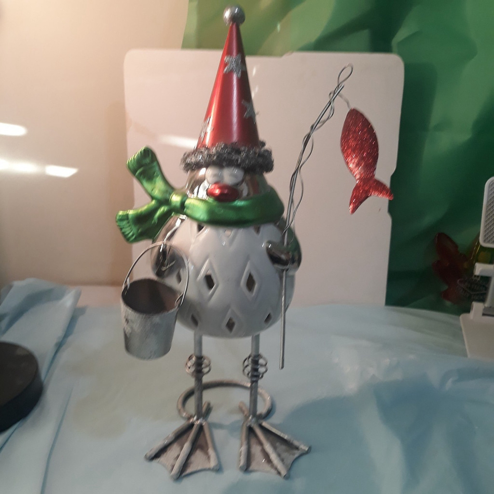 christmas Decor, metal duck